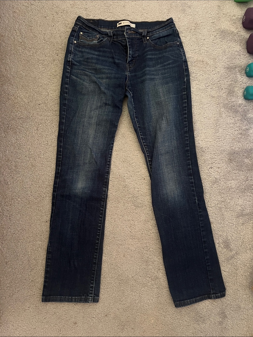 Levi’s Dark Wash Women’s Straight-Leg Jeans - Blue